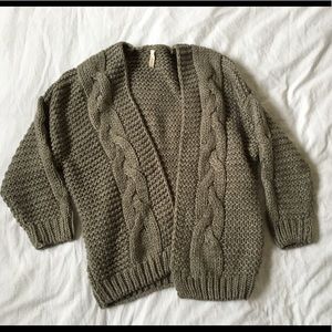 Wishlist Sweater Cardigan Taupe Sm/Med